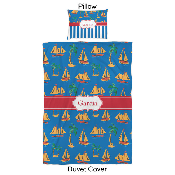 Boats & Palm Trees Duvet Cover Set - Twin XL - Approval