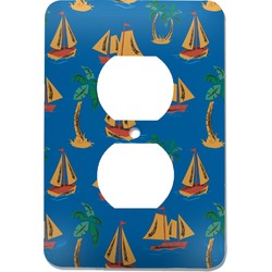 Boats & Palm Trees Electric Outlet Plate