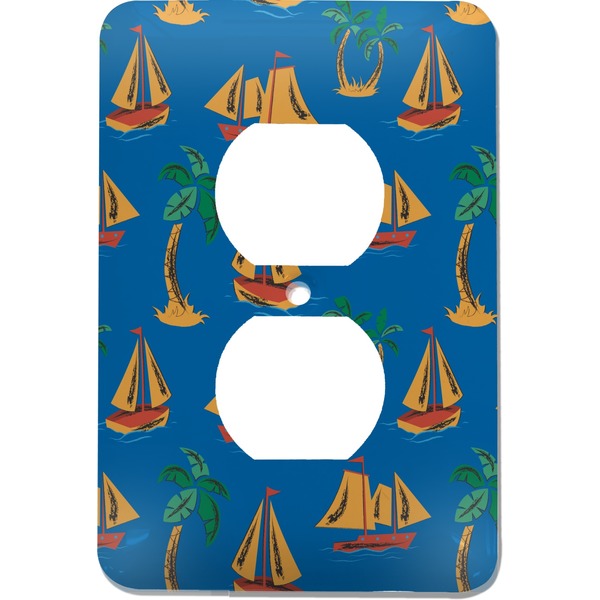 Custom Boats & Palm Trees Electric Outlet Plate