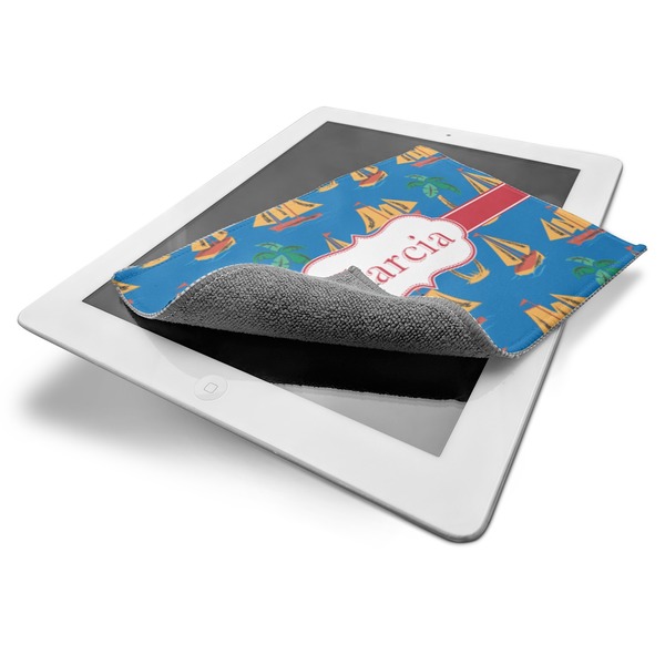 Boats & Palm Trees Electronic Screen Wipe - iPad