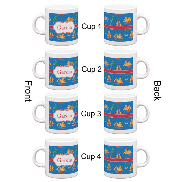 Boats & Palm Trees Espresso Cup Set of 4 - Apvl