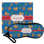 Boats & Palm Trees Eyeglass Case & Cloth (Personalized)