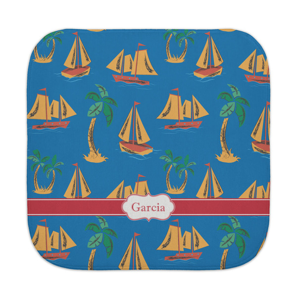 Custom Boats & Palm Trees Face Towel (Personalized)