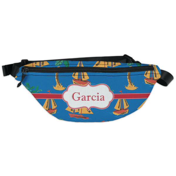Custom Boats & Palm Trees Fanny Pack - Classic Style (Personalized)