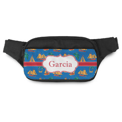 Boats & Palm Trees Fanny Pack (Personalized)