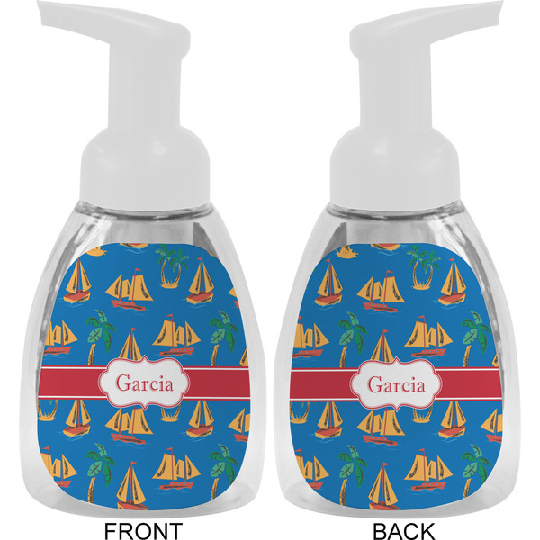 Boats & Palm Trees Foam Soap Bottle Approval - White