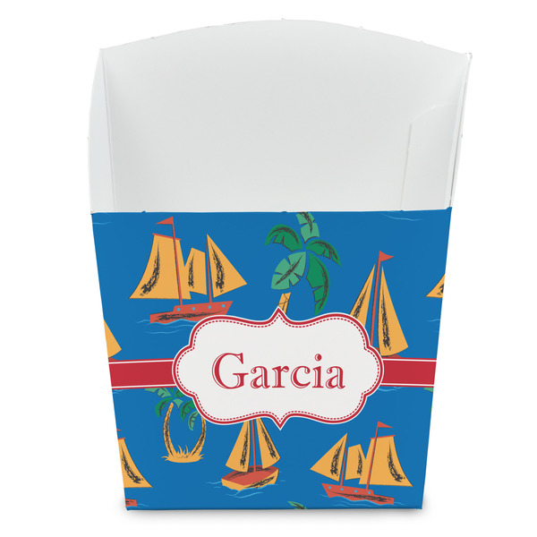 Custom Boats & Palm Trees French Fry Favor Boxes (Personalized)