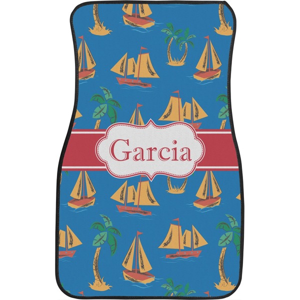Boats & Palm Trees Front Seat Car Mat