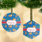 Boats & Palm Trees Frosted Glass Ornament - MAIN PARENT