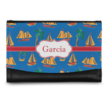 Boats & Palm Trees Genuine Leather Women's Wallet - Small (Personalized)