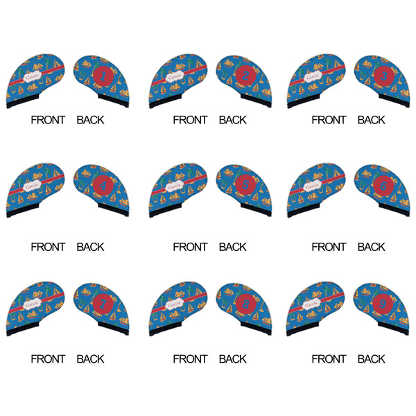 Boats & Palm Trees Golf Club Covers - APPROVAL (set of 9)