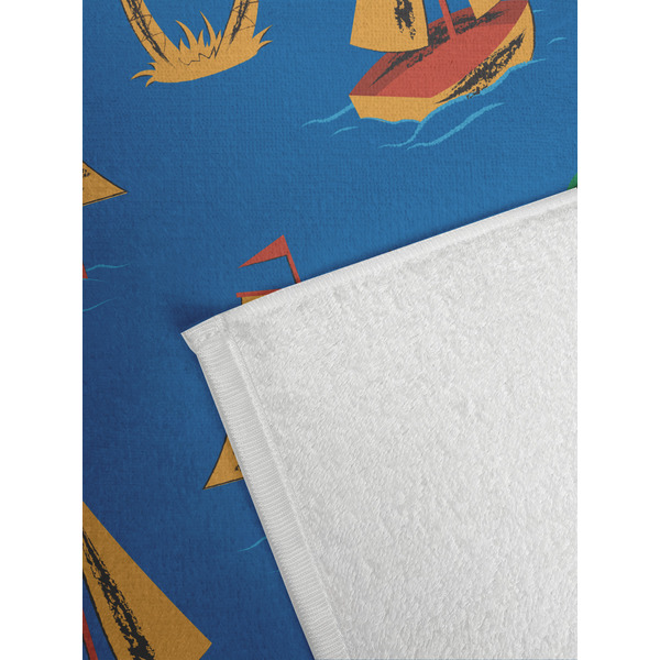 Boats & Palm Trees Golf Towel - Detail