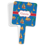 Boats & Palm Trees Hand Mirror (Personalized)