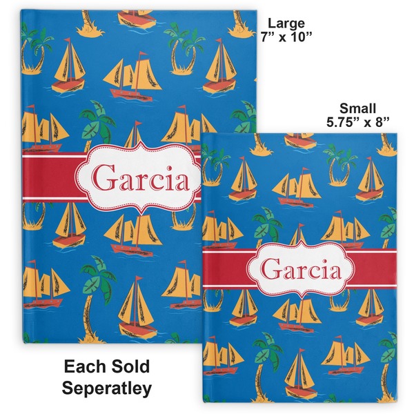 Boats & Palm Trees Hard Cover Journal - Compare
