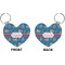 Boats & Palm Trees Heart Keychain (Front + Back)