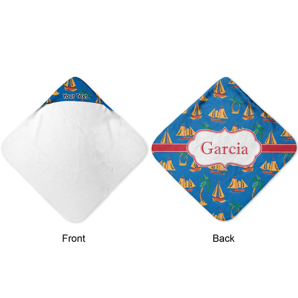 Boats & Palm Trees Hooded Baby Towel- Approval