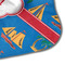 Boats & Palm Trees Hooded Baby Towel- Detail Corner