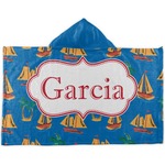 Boats & Palm Trees Kids Hooded Towel (Personalized)