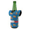 Boats & Palm Trees Jersey Bottle Cooler - ANGLE (on bottle)