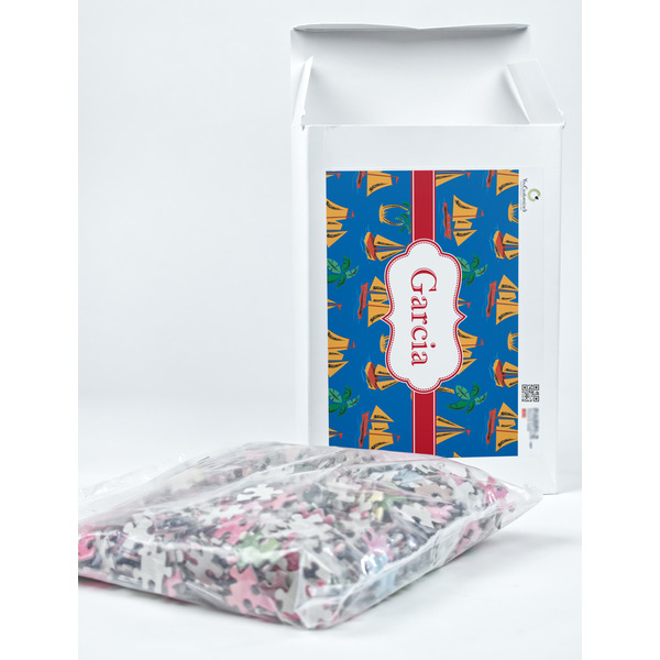 Boats & Palm Trees Jigsaw Puzzle 1014 Piece - Box