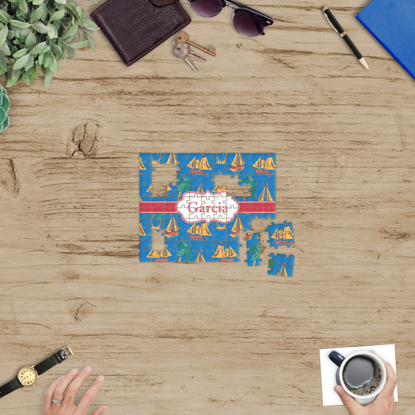 Boats & Palm Trees Jigsaw Puzzle 110 Piece - In Context