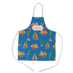 Boats & Palm Trees Kid's Apron w/ Name or Text