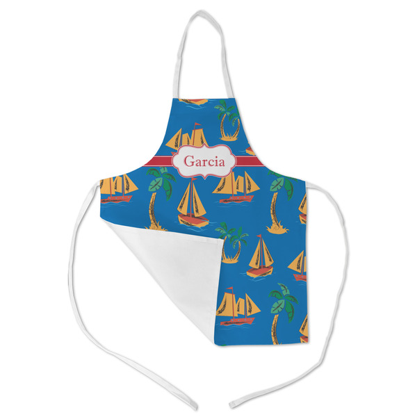 Boats & Palm Trees Kid's Aprons - Medium - Main (med/lrg)