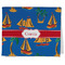 Boats & Palm Trees Kitchen Towel - Poly Cotton - Folded Half