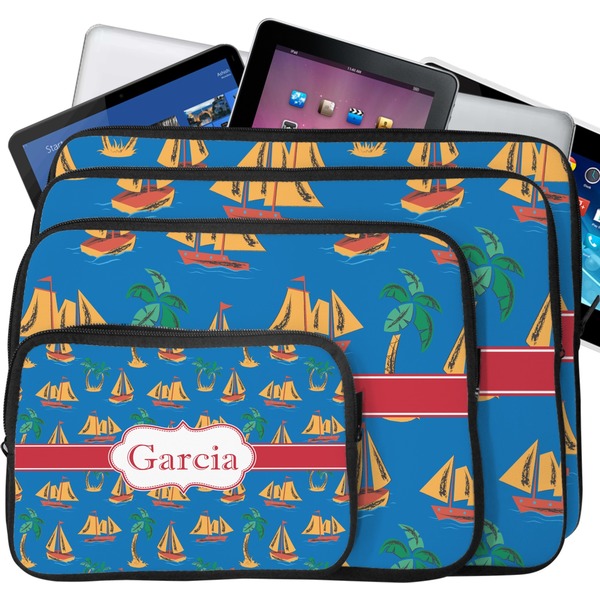 Boats & Palm Trees Laptop Case Sizes