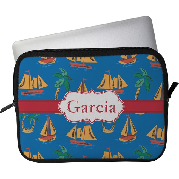 Custom Boats & Palm Trees Laptop Sleeve / Case (Personalized)