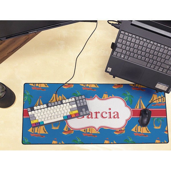 Boats & Palm Trees Large Gaming Mats - LIFESTYLE