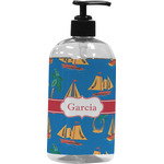 Boats & Palm Trees Plastic Soap / Lotion Dispenser (Personalized)