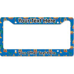 Boats & Palm Trees License Plate Frame - Style B (Personalized)