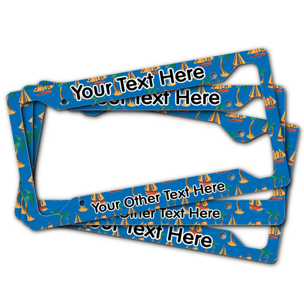 Boats & Palm Trees License Plate Frames - (PARENT MAIN)
