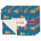 Boats & Palm Trees Linen Placemat - MAIN Set of 4 (single sided)