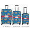 Boats & Palm Trees Luggage Bags all sizes - With Handle