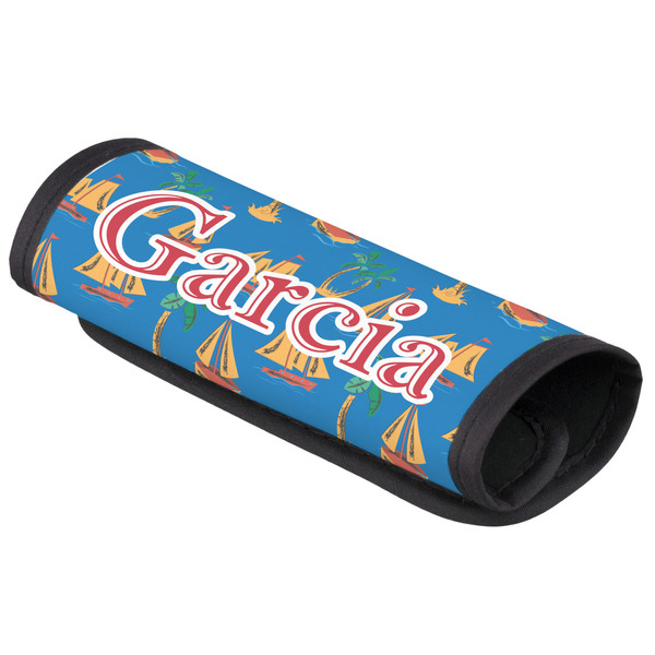 Custom Boats & Palm Trees Luggage Handle Cover (Personalized)