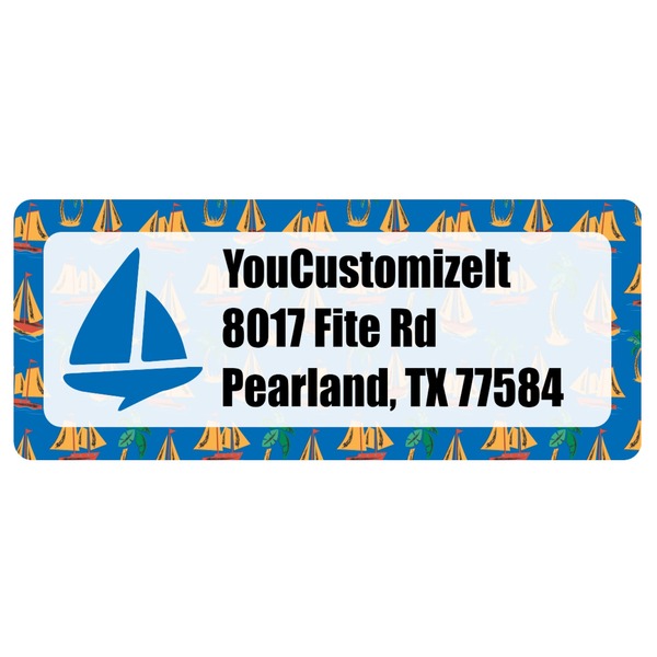 Custom Boats & Palm Trees Return Address Labels (Personalized)