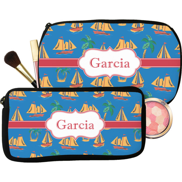 Boats & Palm Trees Makeup / Cosmetic Bags (Select Size)