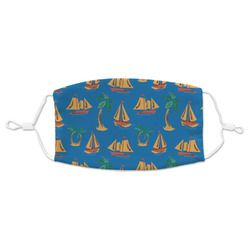 Boats & Palm Trees Adult Cloth Face Mask (Personalized)