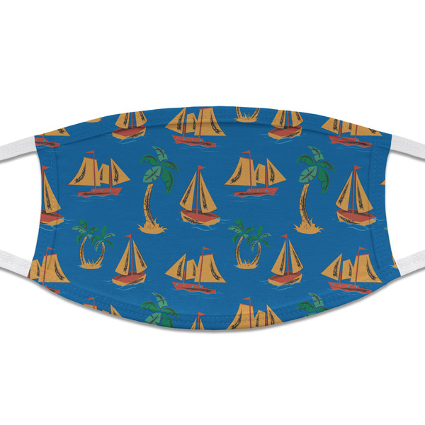 Custom Boats & Palm Trees Cloth Face Mask (T-Shirt Fabric)