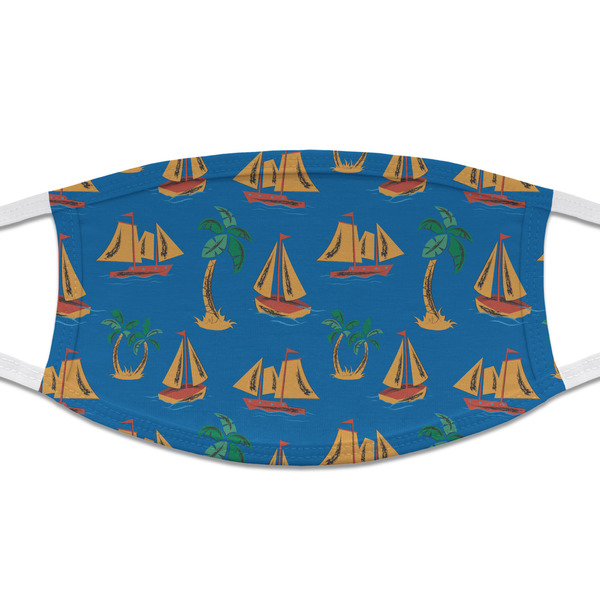 Custom Boats & Palm Trees Cloth Face Mask (T-Shirt Fabric)