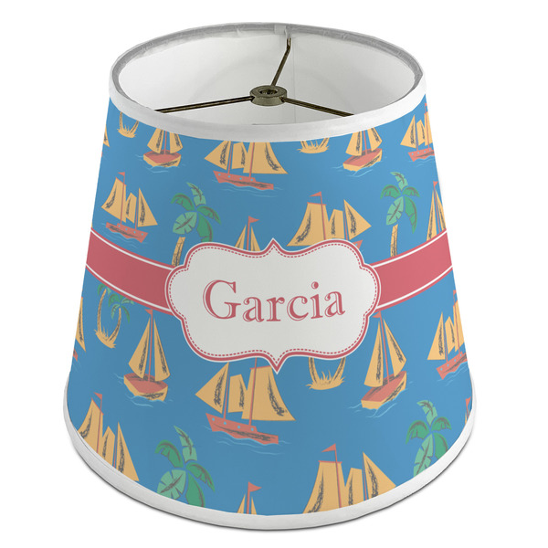 Custom Boats & Palm Trees Empire Lamp Shade (Personalized)