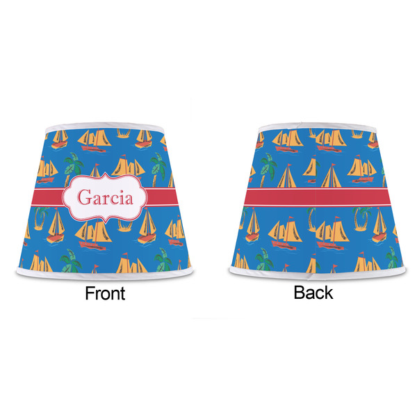 Boats & Palm Trees Poly Film Empire Lampshade - Approval