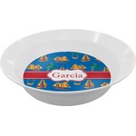 Boats & Palm Trees Melamine Bowl (Personalized)