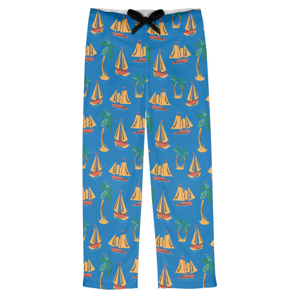 Custom Boats & Palm Trees Mens Pajama Pants