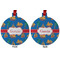 Boats & Palm Trees Metal Ball Ornament - Front and Back