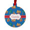 Boats & Palm Trees Metal Ball Ornament - Double Sided w/ Name or Text
