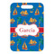 Boats & Palm Trees Metal Luggage Tag - Front Without Strap