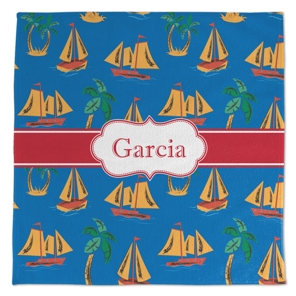 Boats & Palm Trees Microfiber Dish Rag - APPROVAL